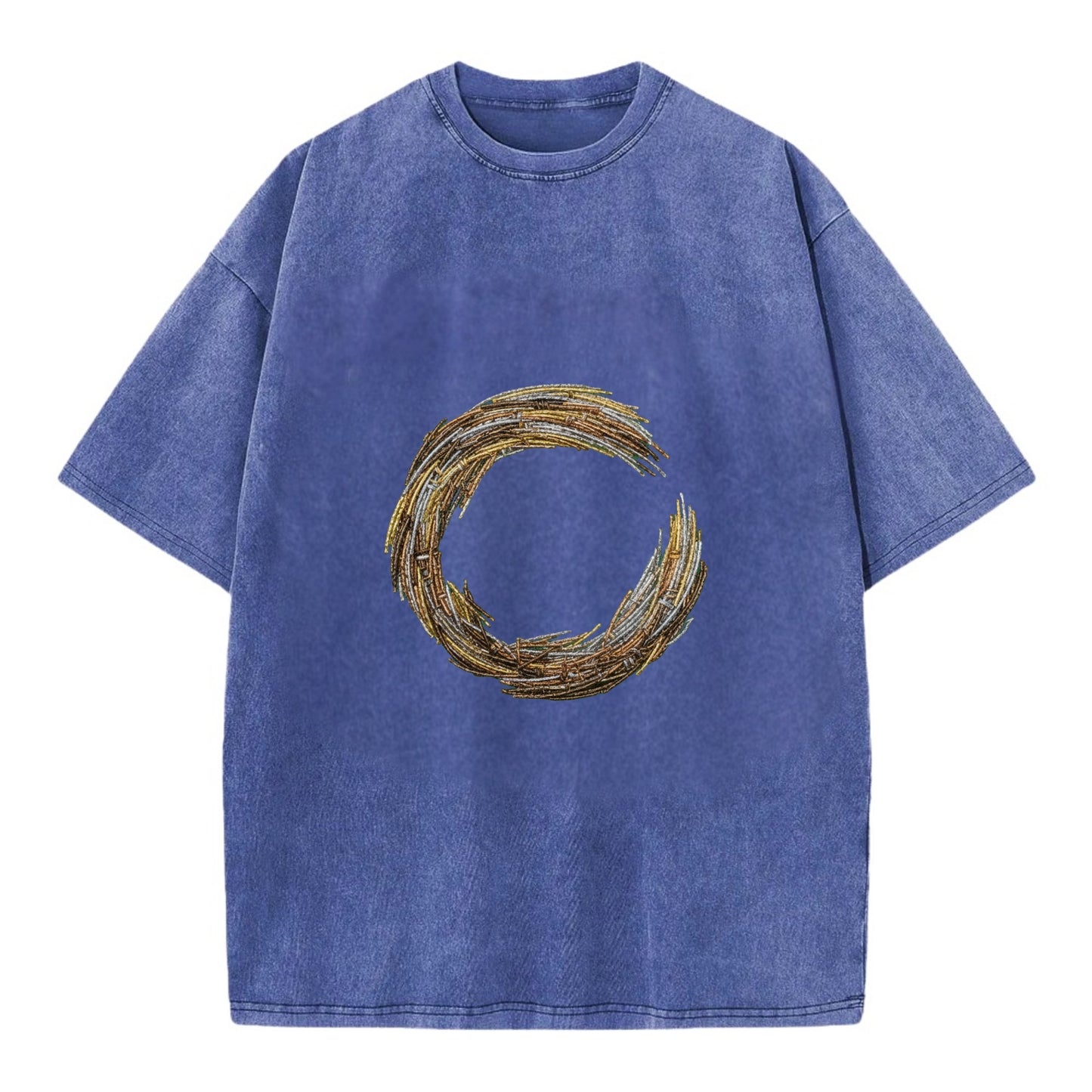 Enso Circle - Vintage T-shirt - Blue
