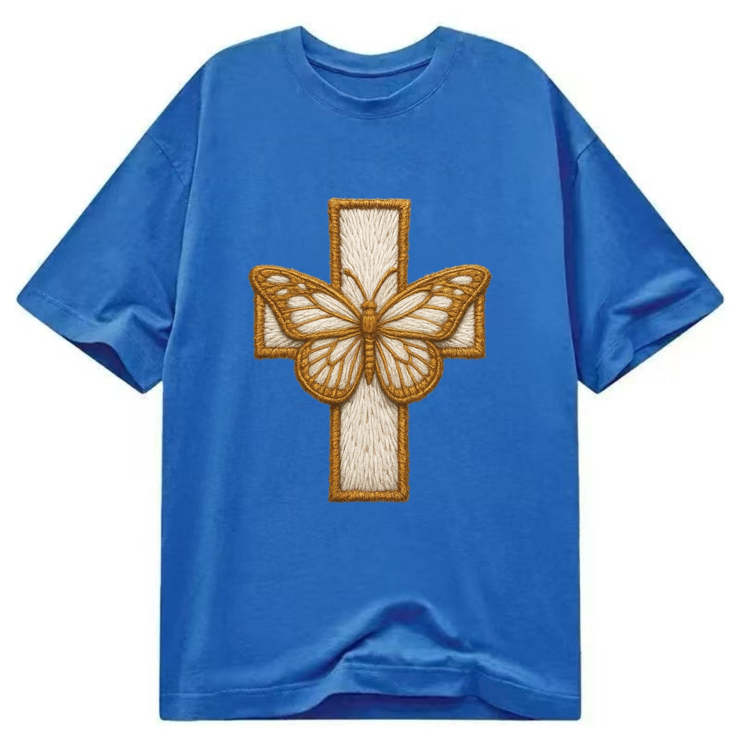 Resurrection Cross  - Classic T-shirt - Blue