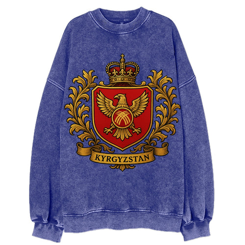 Kyrgyzstan Heritage Badge  - Vintage Sweatshirt
