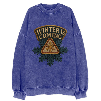 Winter Is Coming  - Vintage Sweatshirt - Blue