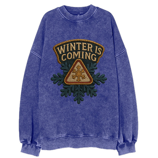 Winter Is Coming  - Vintage Sweatshirt - Blue
