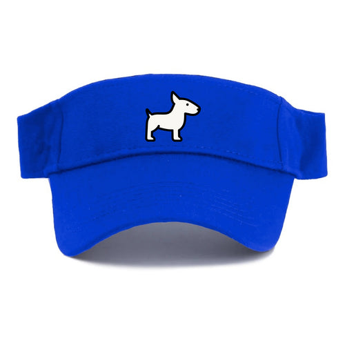 Bull Terrier - White egg-shaped head flat side profile - Visor