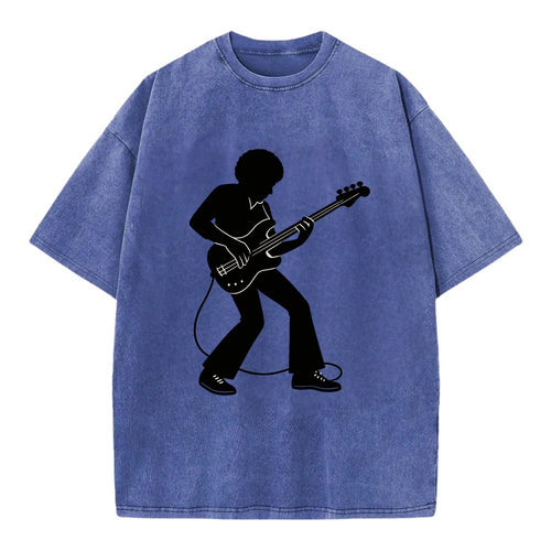 Bass guitarist slap technique - Vintage T-shirt