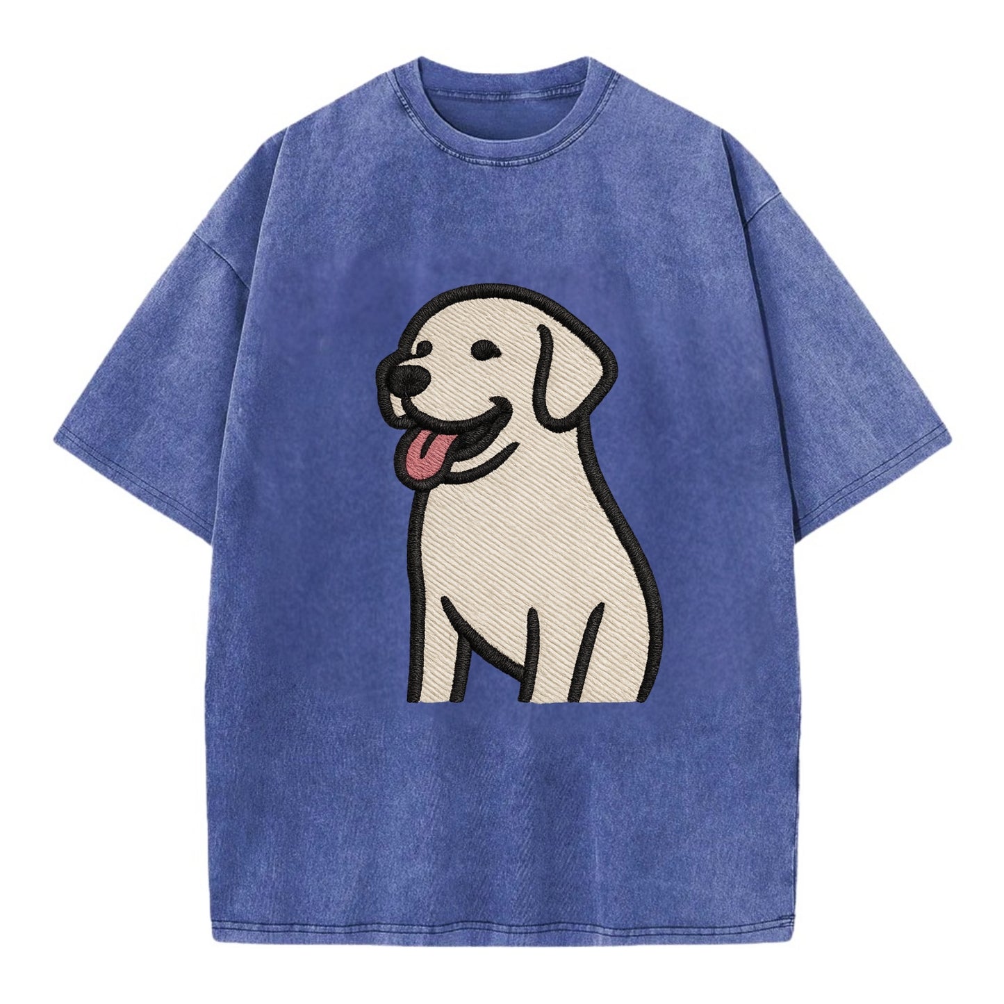 Labrador - Happy panting expression - Vi Vintage T-shirt - Blue