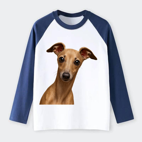 Italian Greyhound  - Raglan Long Sleeve T-Shirt