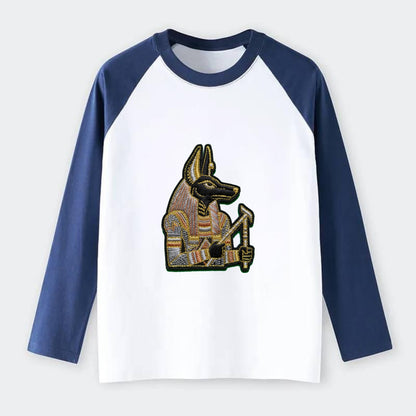 Anubis - Raglan Long Sleeve T-Shirt - Blue