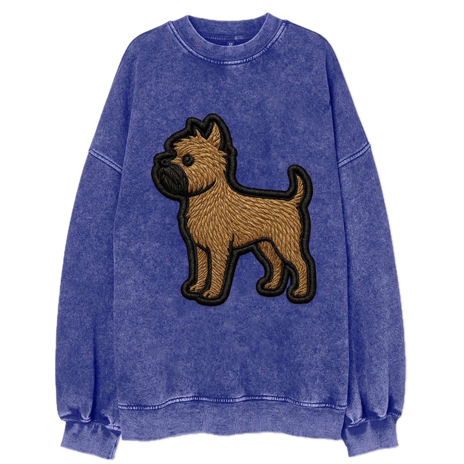 Affenpinscher - Contemporary wiry design - Vintage Sweatshirt - Blue