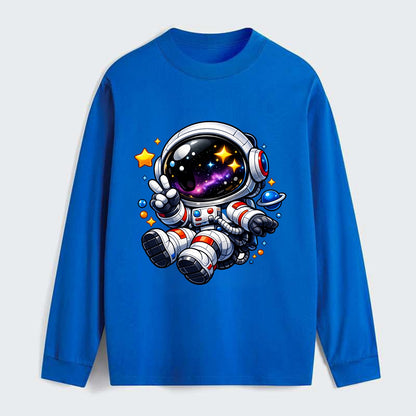Space Explorer - Classic Long Sleeve Shirt - Blue