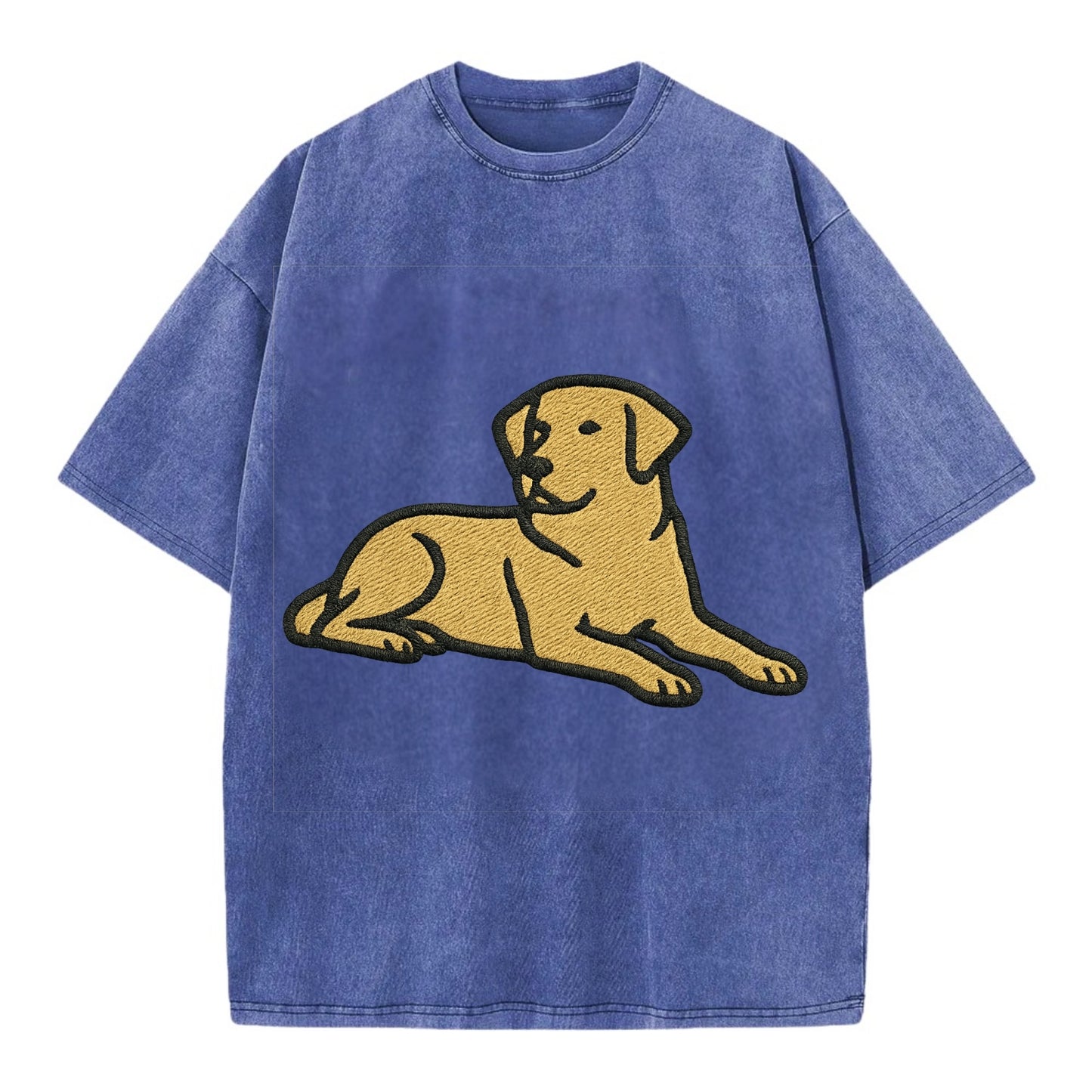 Labrador Retriever - Yellow lab relaxed Vintage T-shirt - Blue