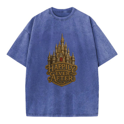 Happily Ever After  - Vintage T-shirt - Blue