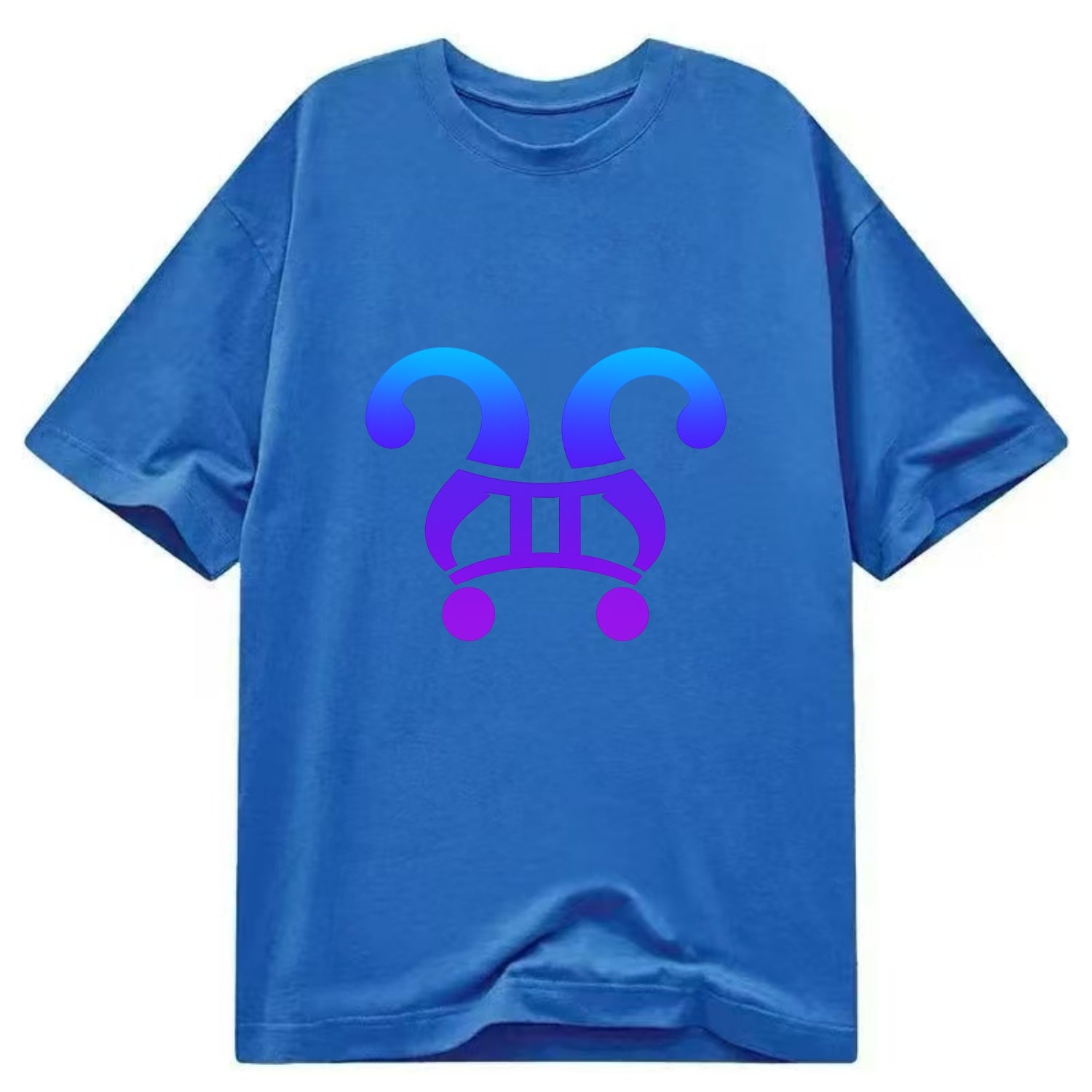 CURIOUS TWINS | Twin question marks | Endless curiosity | Seeking answers | - Classic T-shirt - Blue