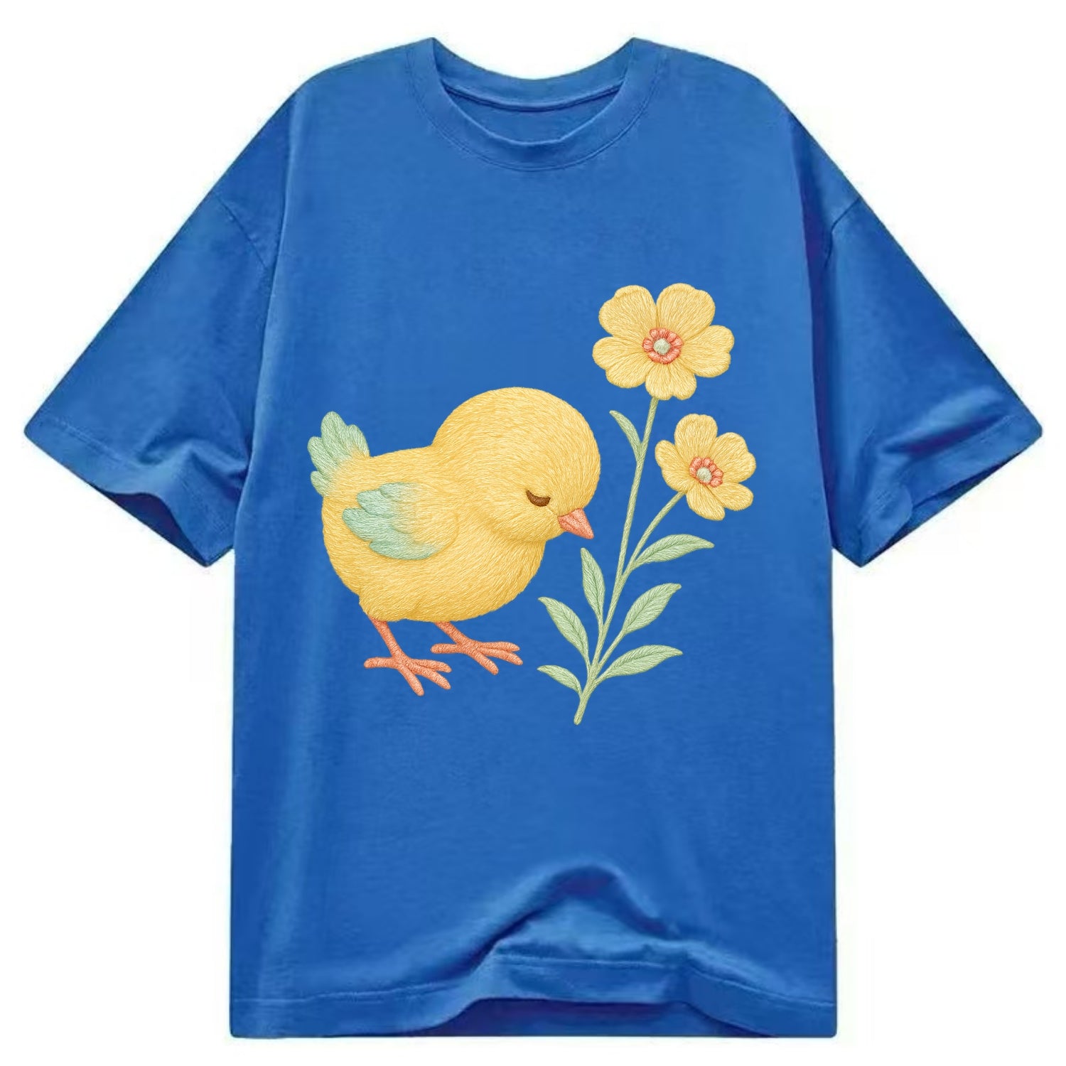 Yellow Chick - Classic T-shirt - Blue