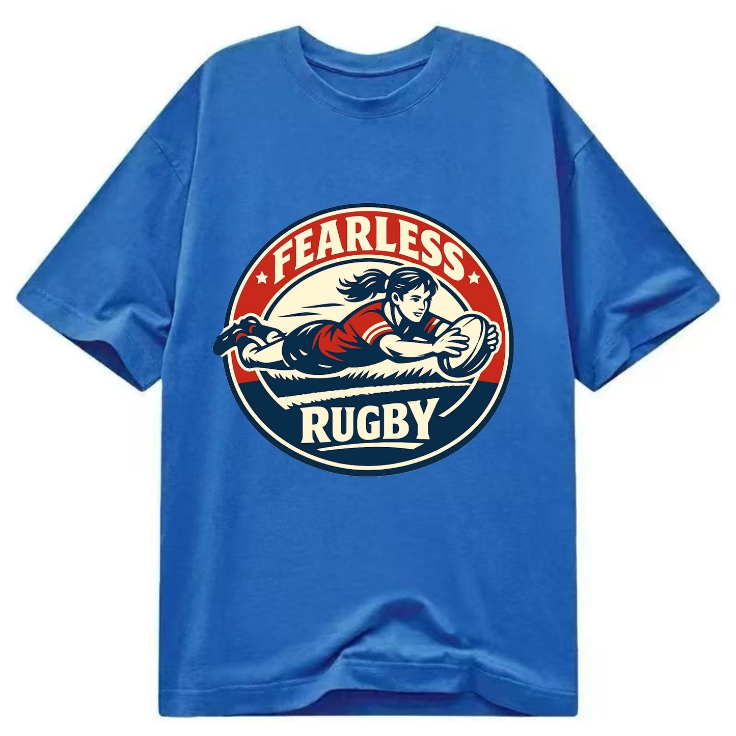 Fearless Try Scorer Emblem - Classic T-shirt - Blue