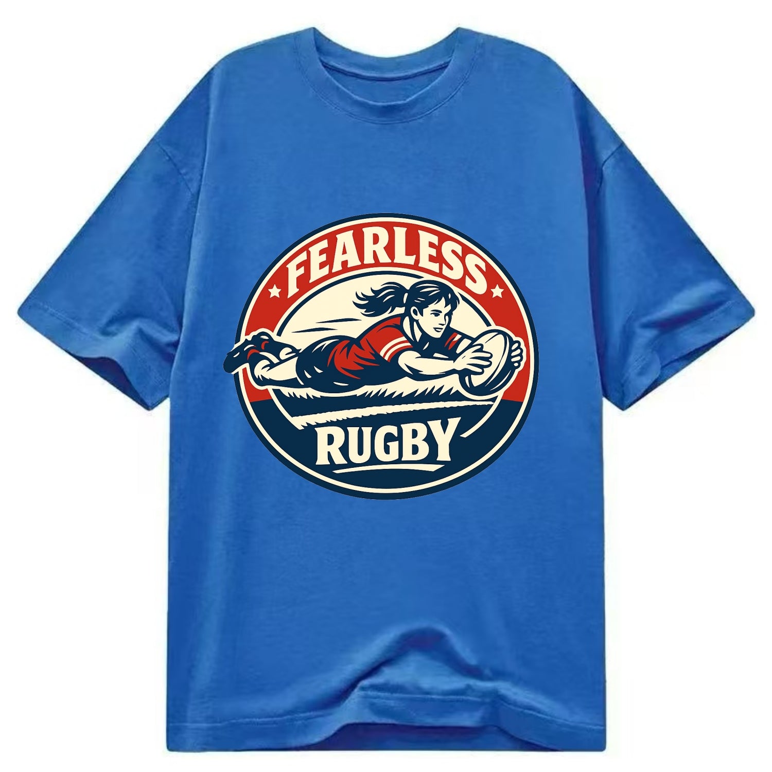 Fearless Try Scorer Emblem - Classic T-shirt - Blue