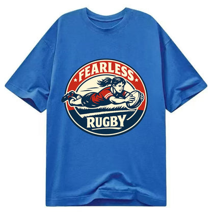 Fearless Try Scorer Emblem - Classic T-shirt - Blue