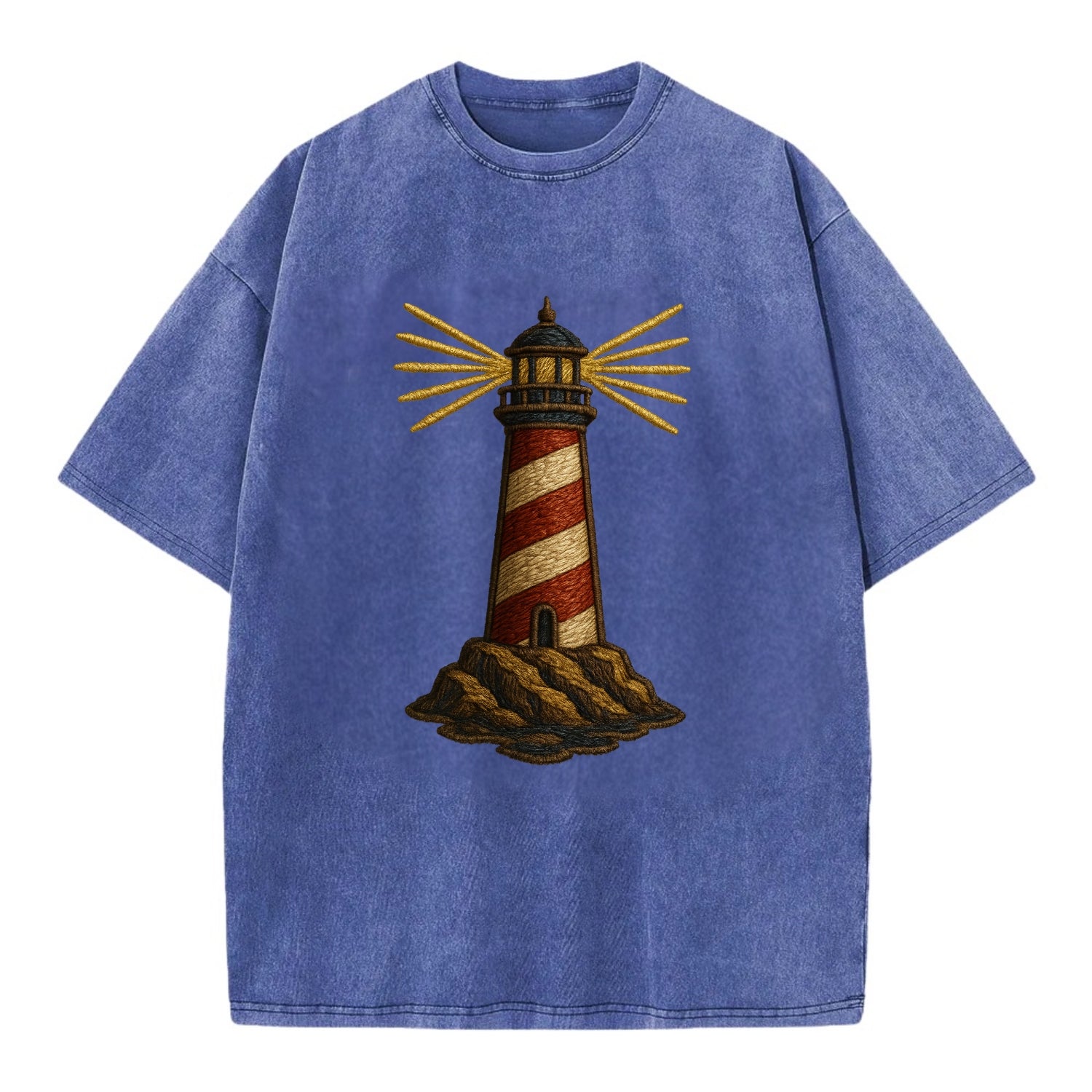 Lighthouse  - Vintage T-shirt - Blue