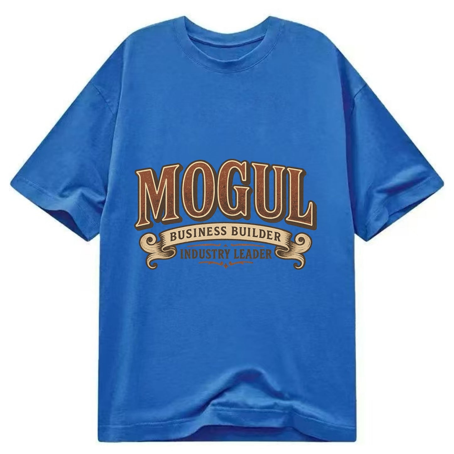 Bold typography design - "MOGUL" - business builder, industry leader - Classic T-shirt - Blue