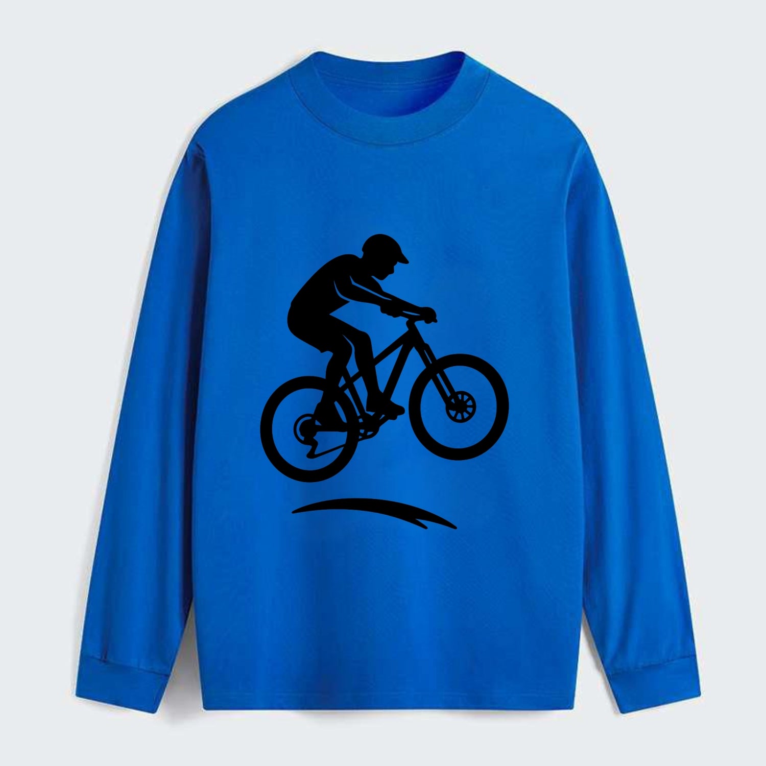Mountain biker catching air - Classic Long Sleeve Shirt - Blue