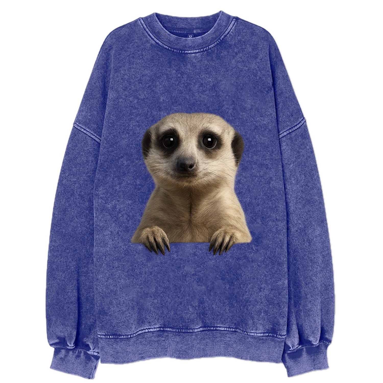Meerkat  - Vintage Sweatshirt - Blue