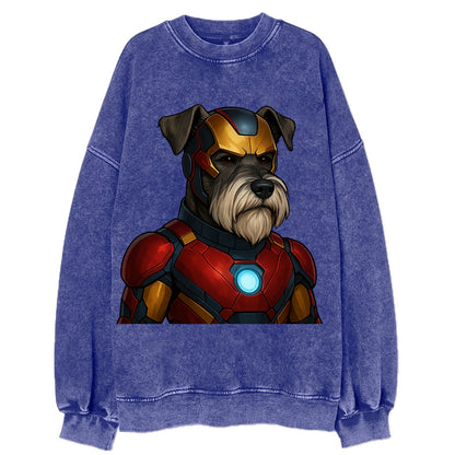 Schnauzer Tech Hero  - Vintage Sweatshirt - Blue
