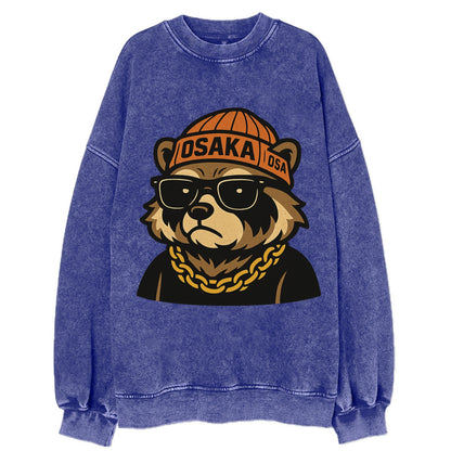 Osaka Tanuki - Vintage Sweatshirt - Blue
