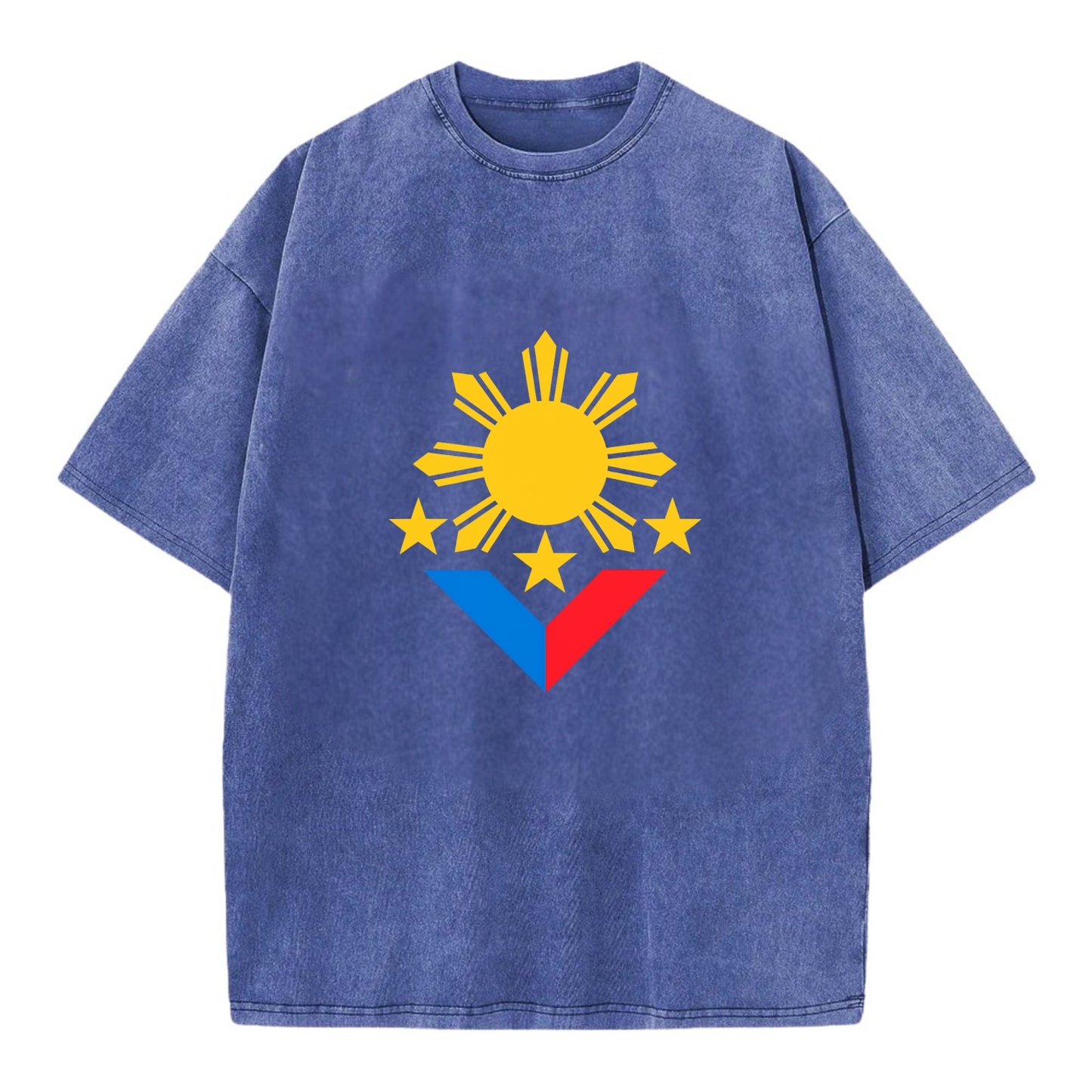 Sun Of Three - Vintage T-shirt - Blue