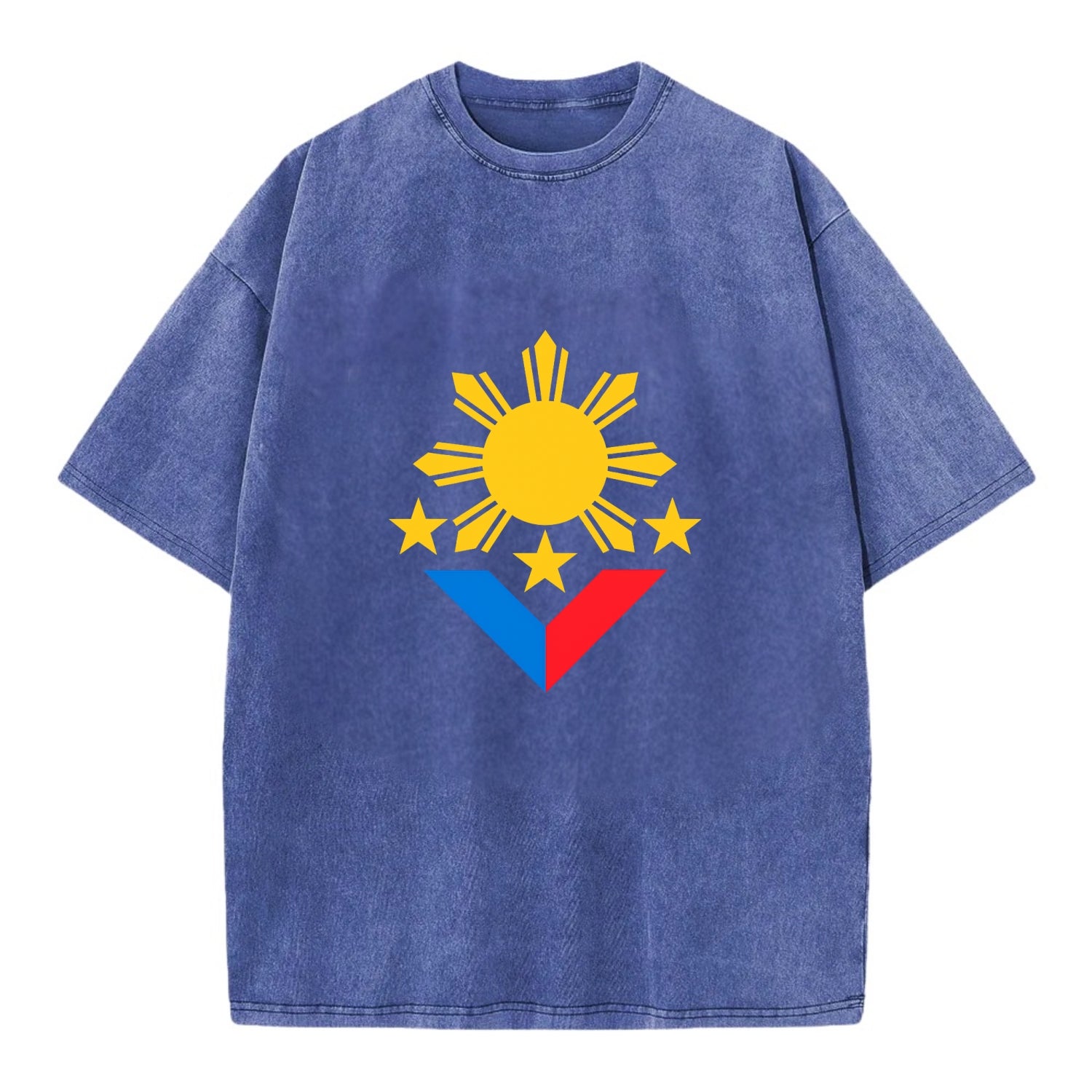 Sun Of Three - Vintage T-shirt - Blue