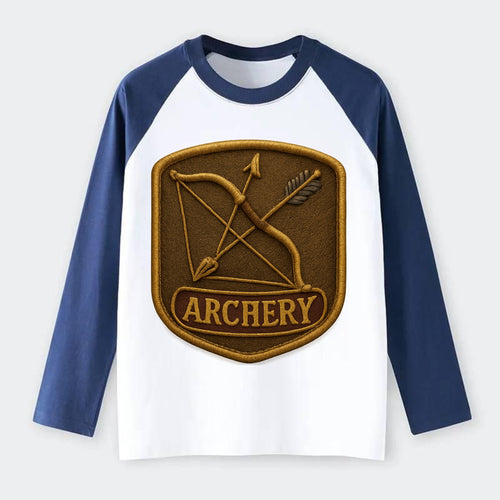 Bow and arrow crossed - archery enthusiast - Raglan Long Sleeve T-Shirt