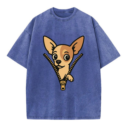 Chihuahua - Vintage T-shirt - Blue