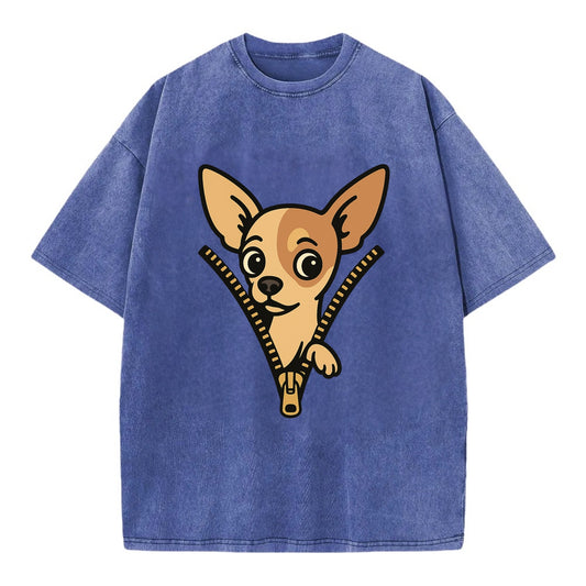 Chihuahua - Vintage T-shirt - Blue