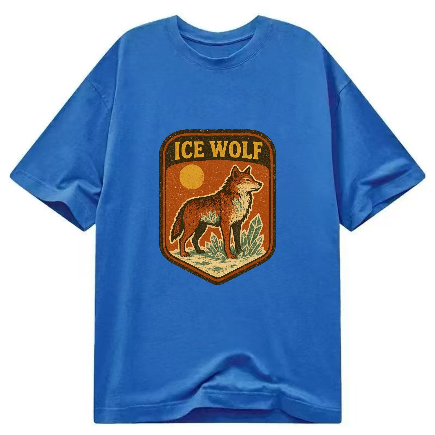 Ice Wolf Crystal  - Classic T-shirt - Blue
