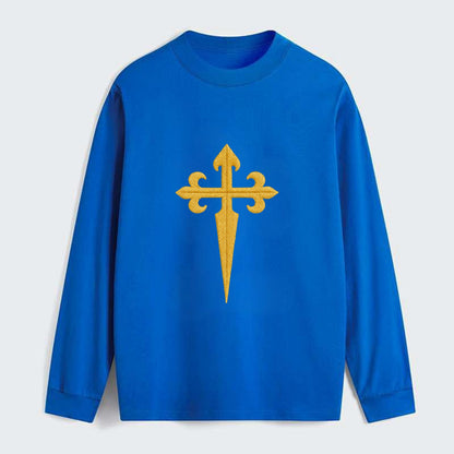 Order Of Santiago Cross - Classic Long Sleeve Shirt - Blue