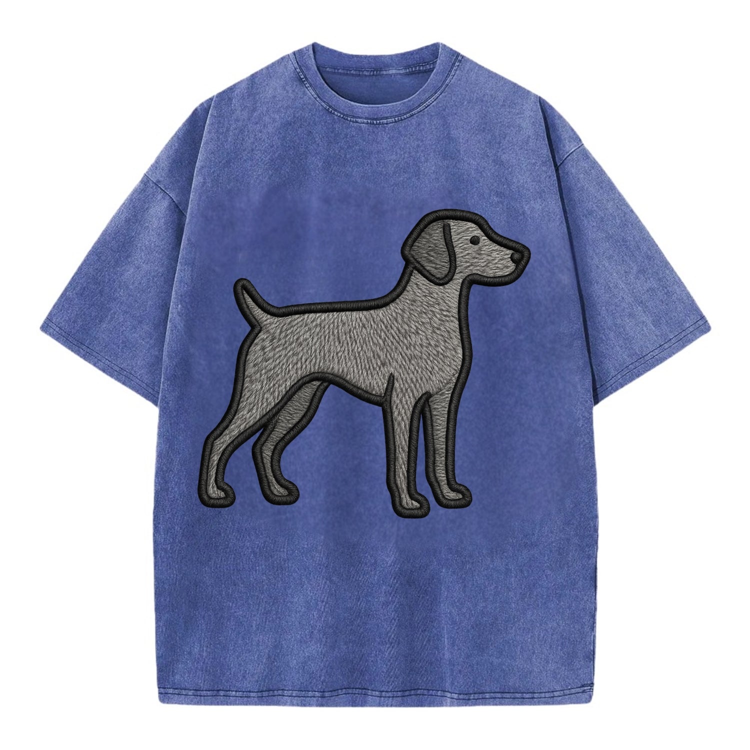 Weimaraner - Trendy gray ghost design wi - Vintage T-shirt - Blue