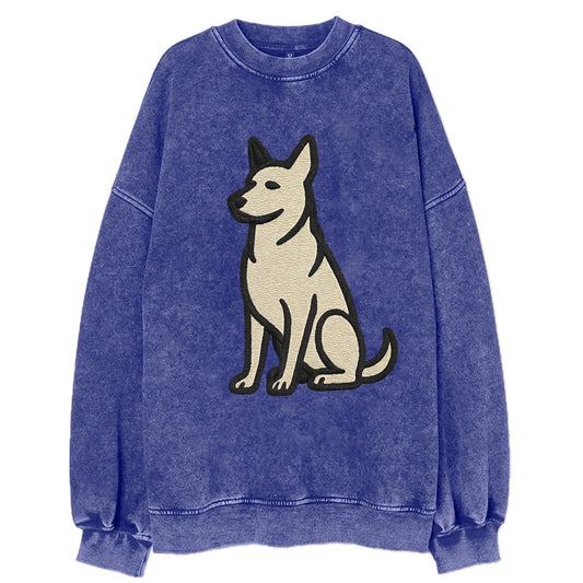 German Sheprador - German Shepherd Lab m Vintage Sweatshirt - Blue