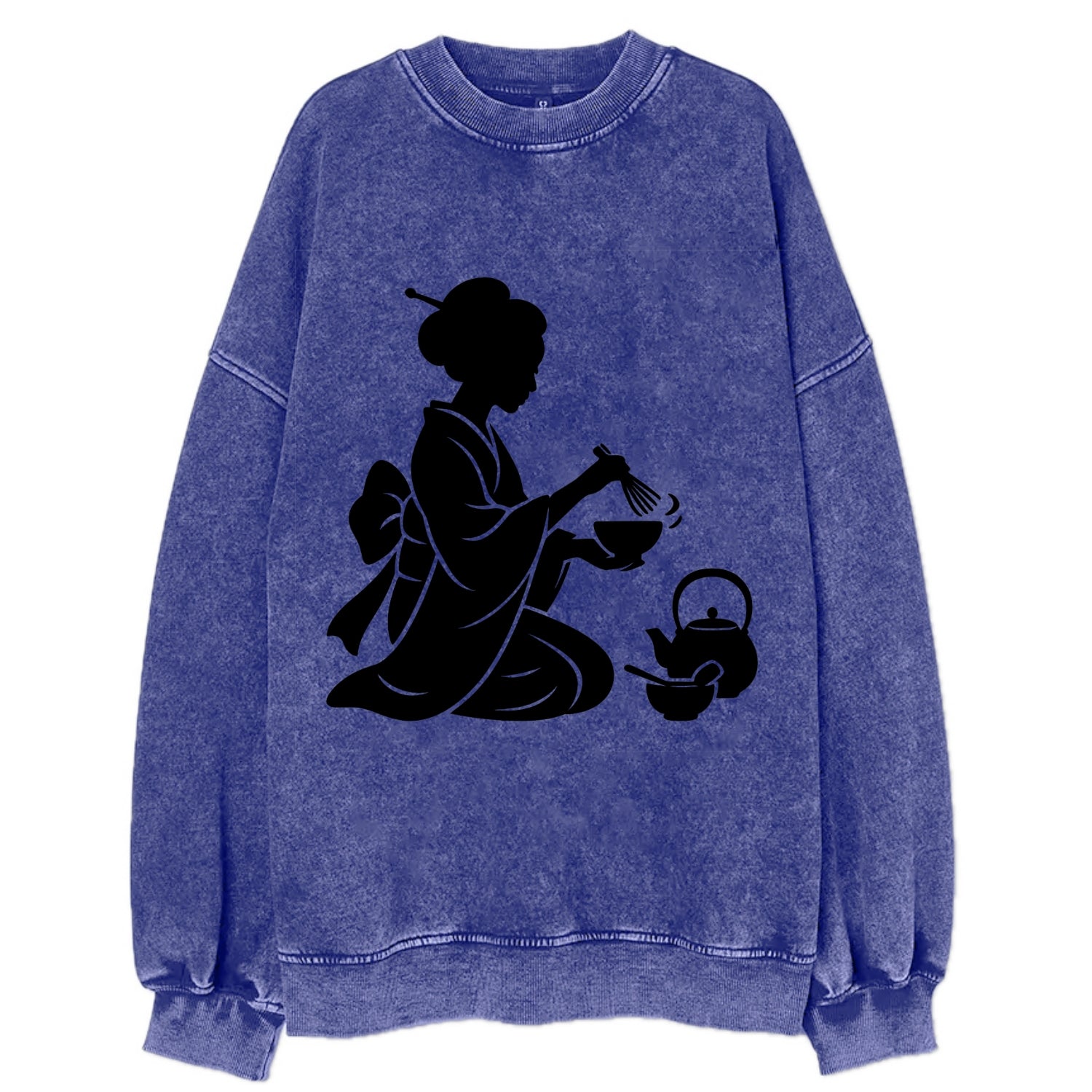 Geisha traditional tea ceremony - Vintage Sweatshirt - Blue