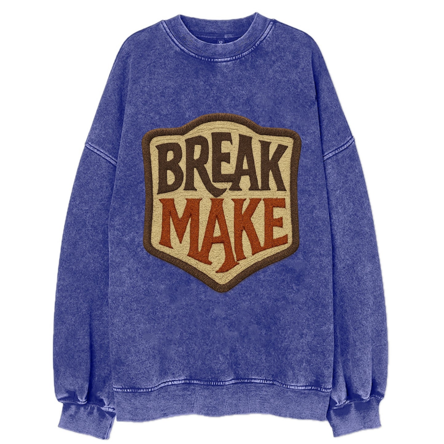 BREAK;MAKE THE RULES Rebel Red Snapback - Vintage Sweatshirt - Blue