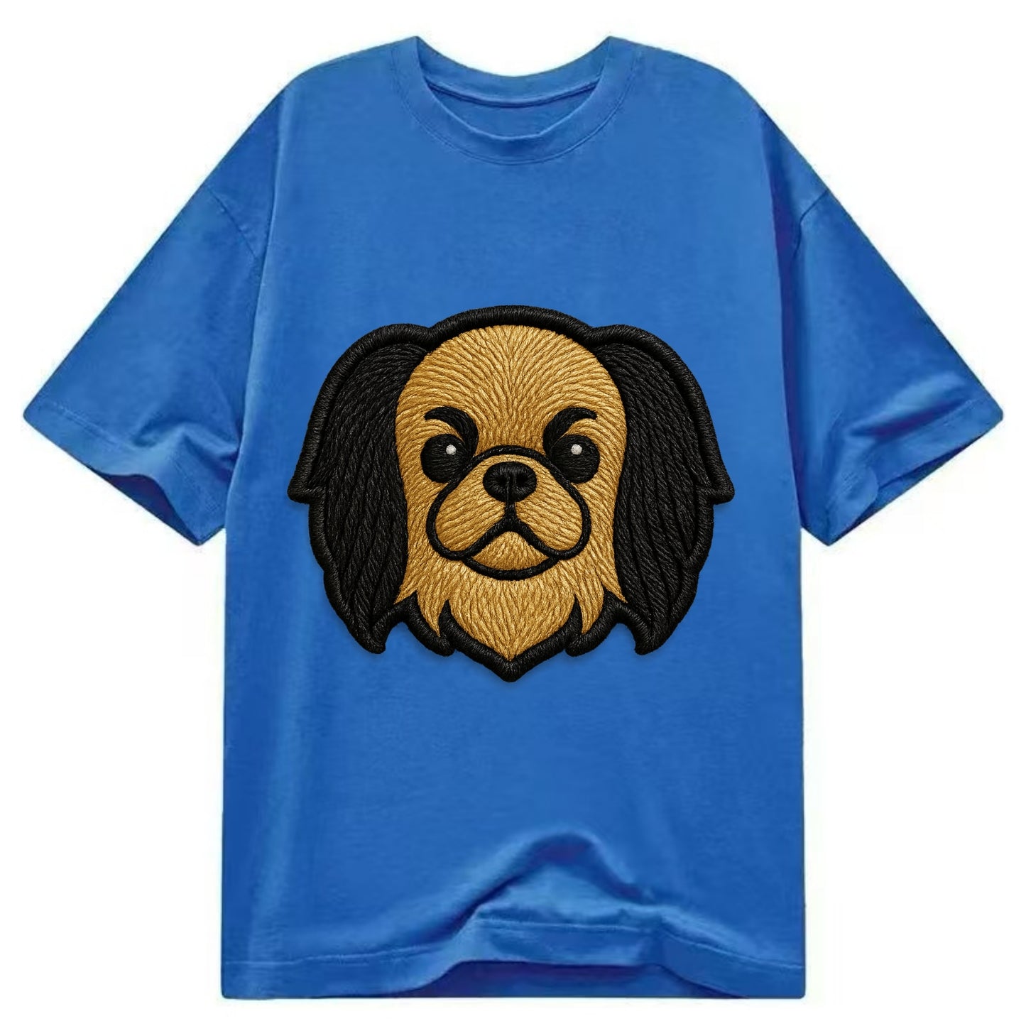 Japanese Chin - Modern flat-face logo wi - Classic T-shirt - Blue