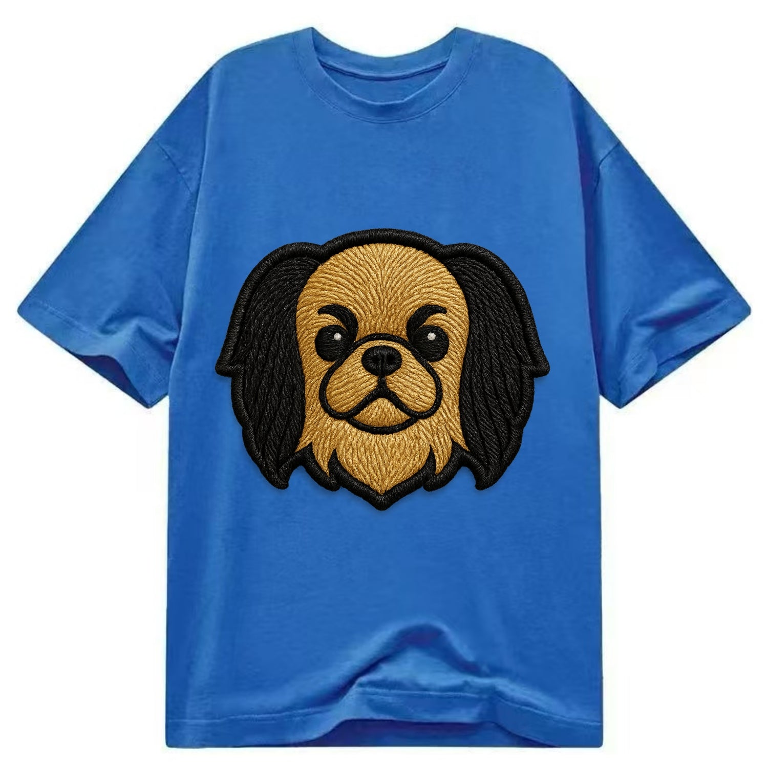 Japanese Chin - Modern flat-face logo wi - Classic T-shirt - Blue