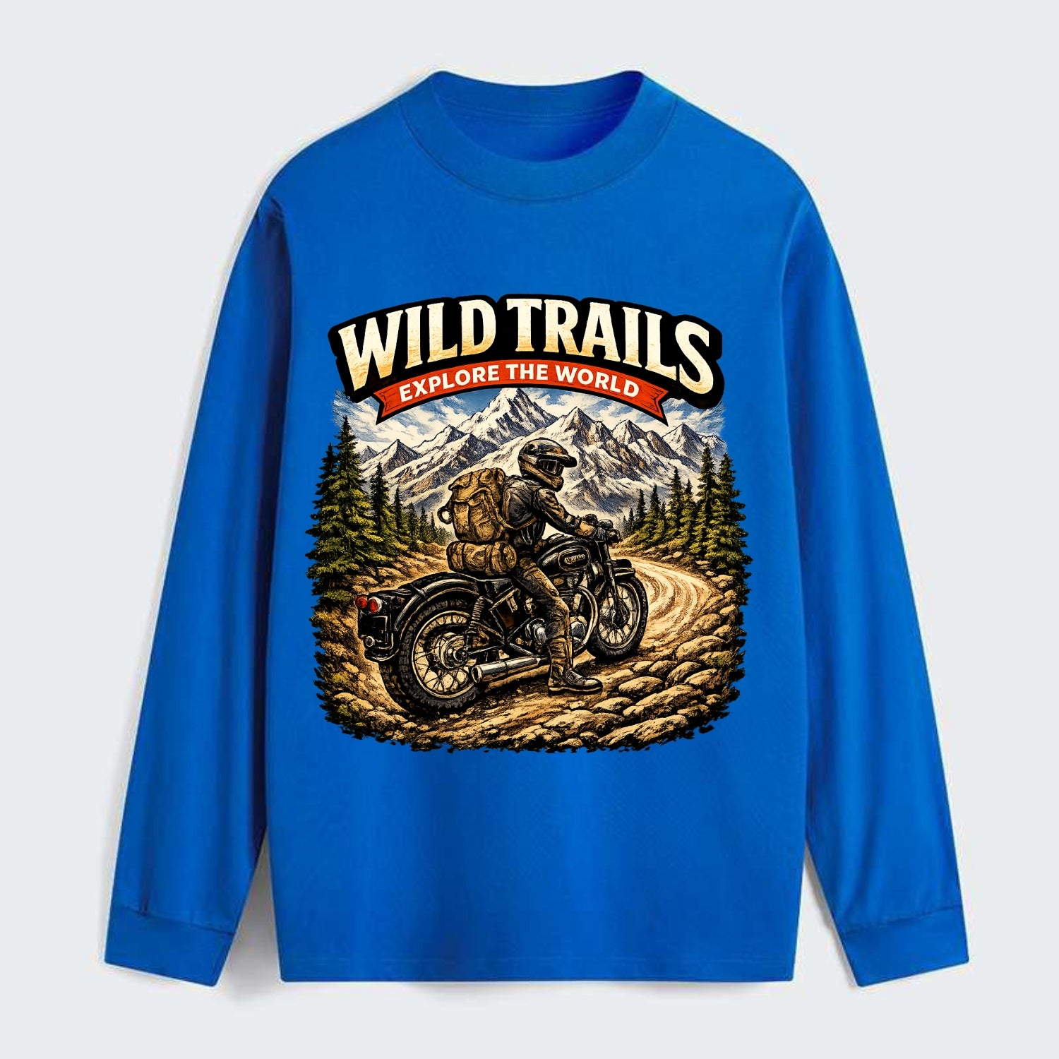 Wild Trails Explorer - Classic Long Sleeve Shirt - Blue