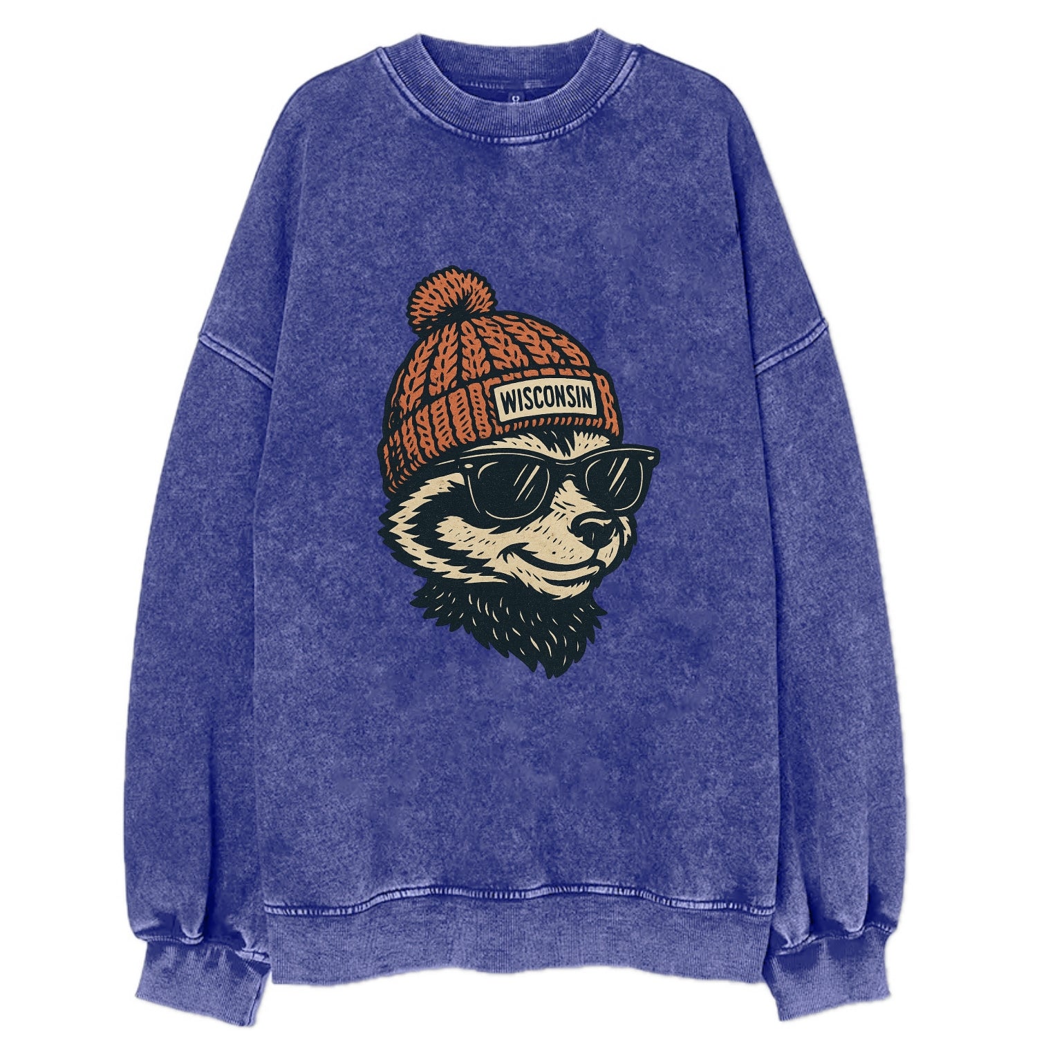 Madison Badge - Vintage Sweatshirt - Blue