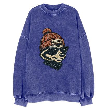 Madison Badge - Vintage Sweatshirt - Blue