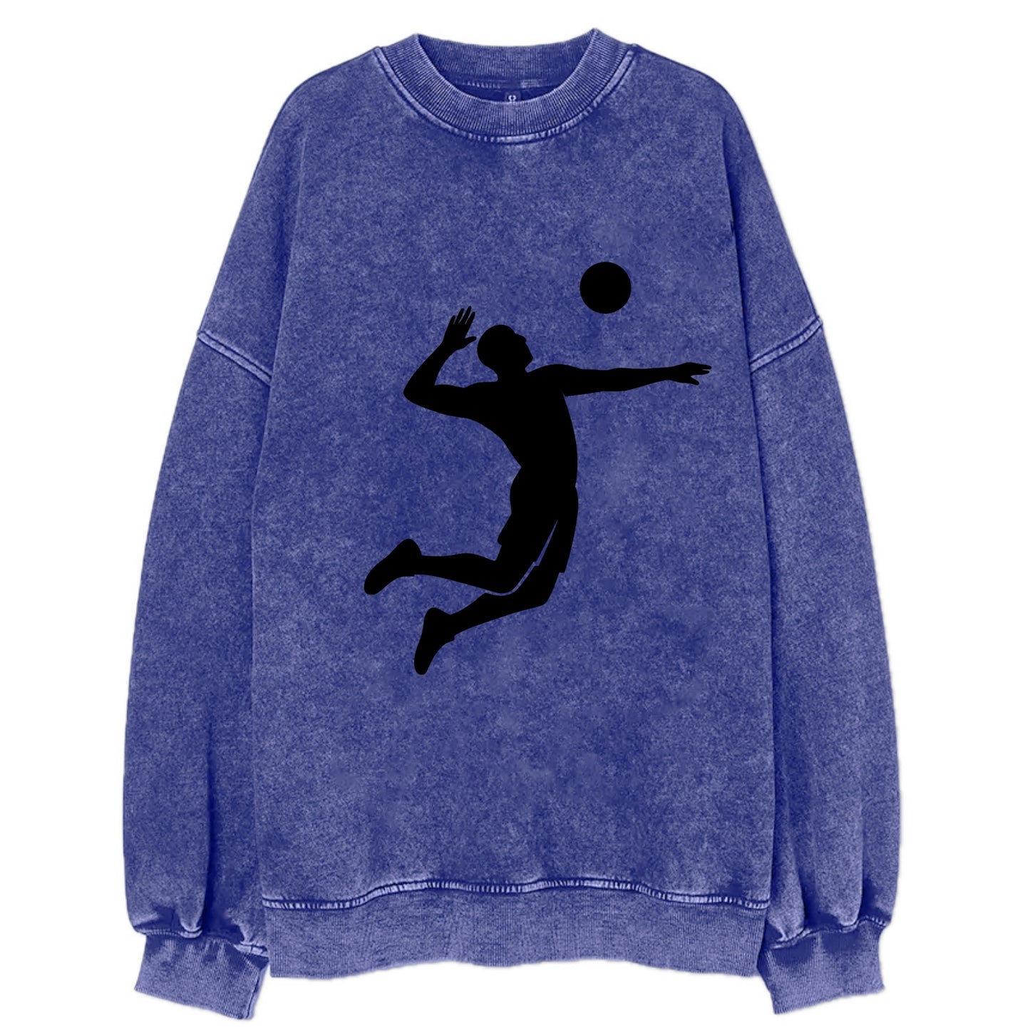 Volleyball player spiking ball - Vintage Sweatshirt - Blue