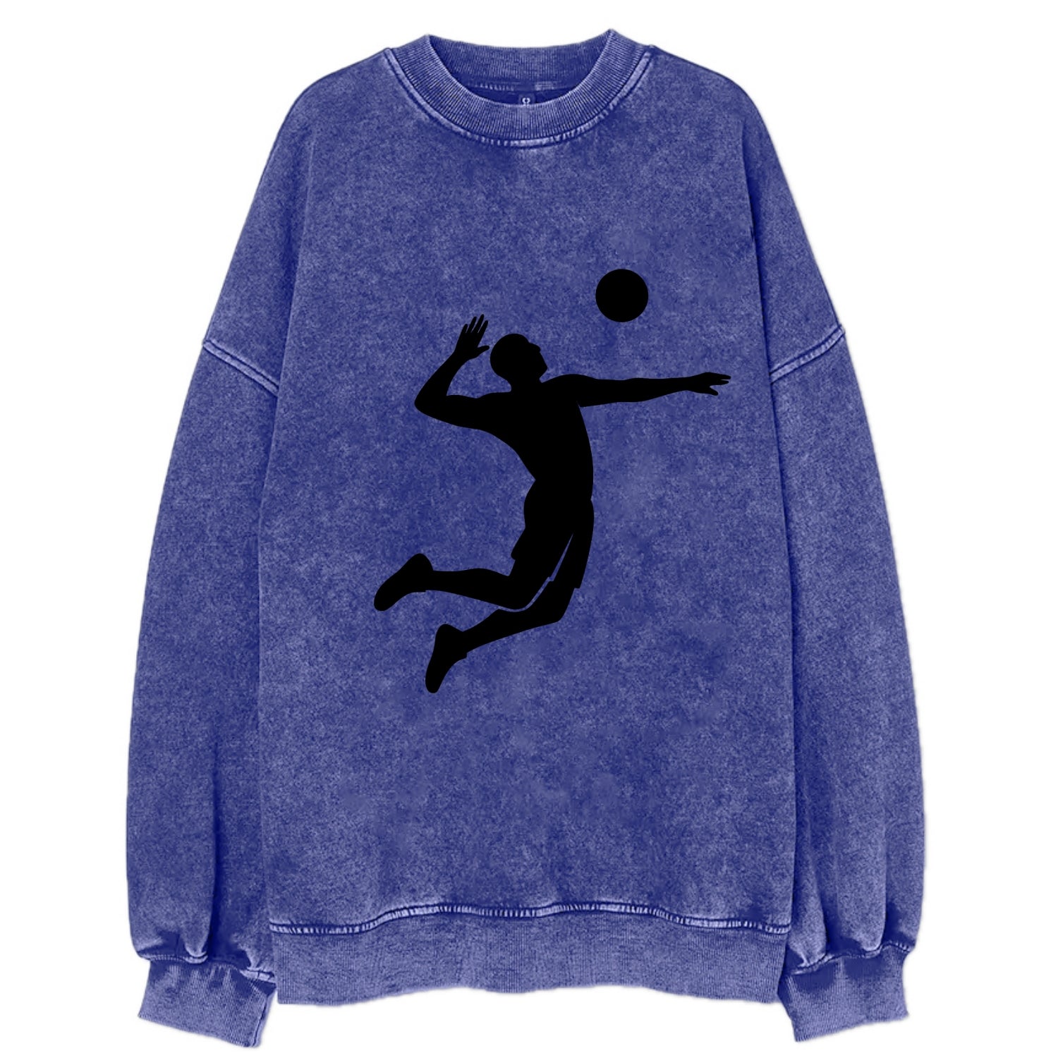 Volleyball player spiking ball - Vintage Sweatshirt - Blue