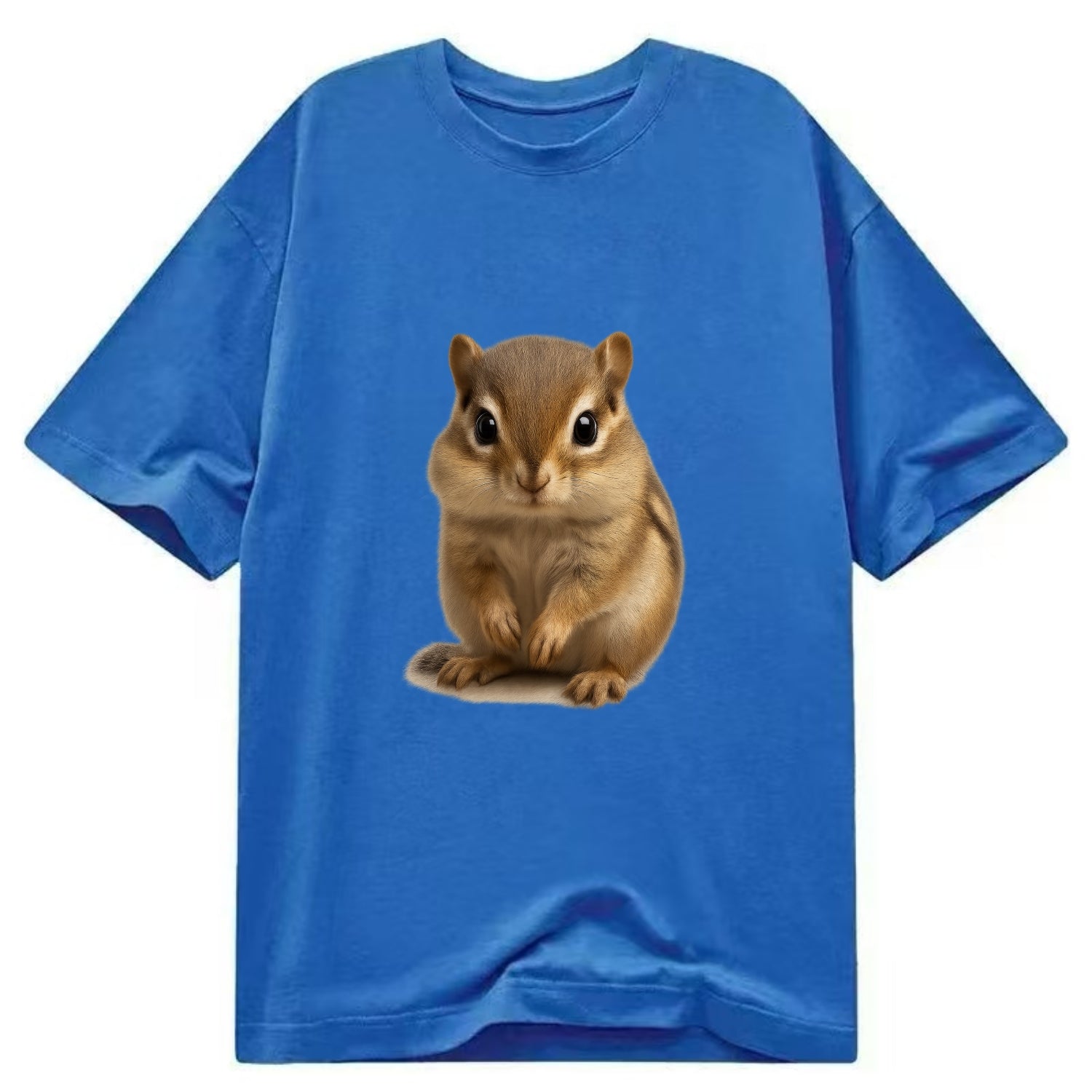 Baby Chipmunk - striped back, cheek pouches, tiny paws, bright eyes, - Classic T-shirt - Blue