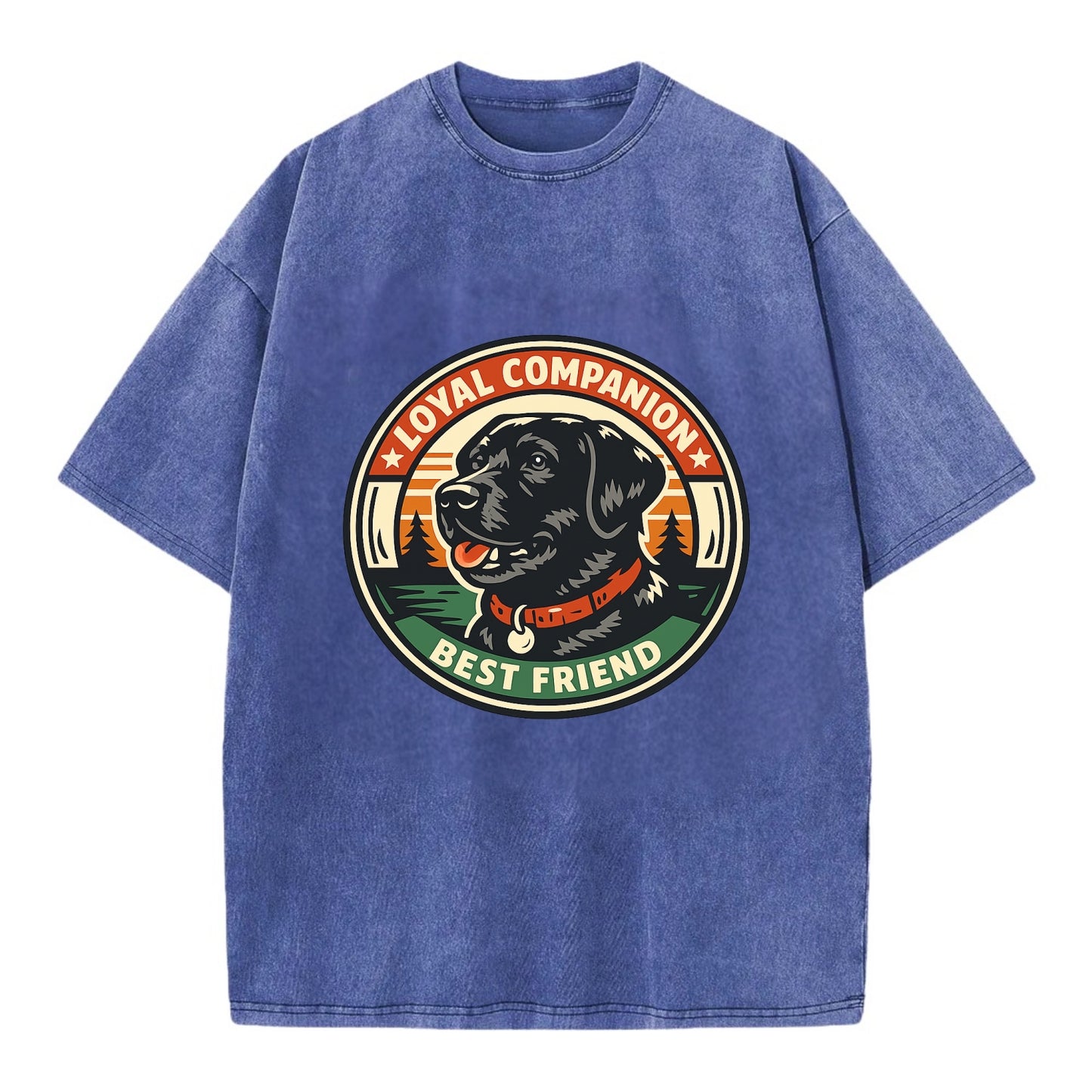 Noble Companion Emblem - Vintage T-shirt - Blue