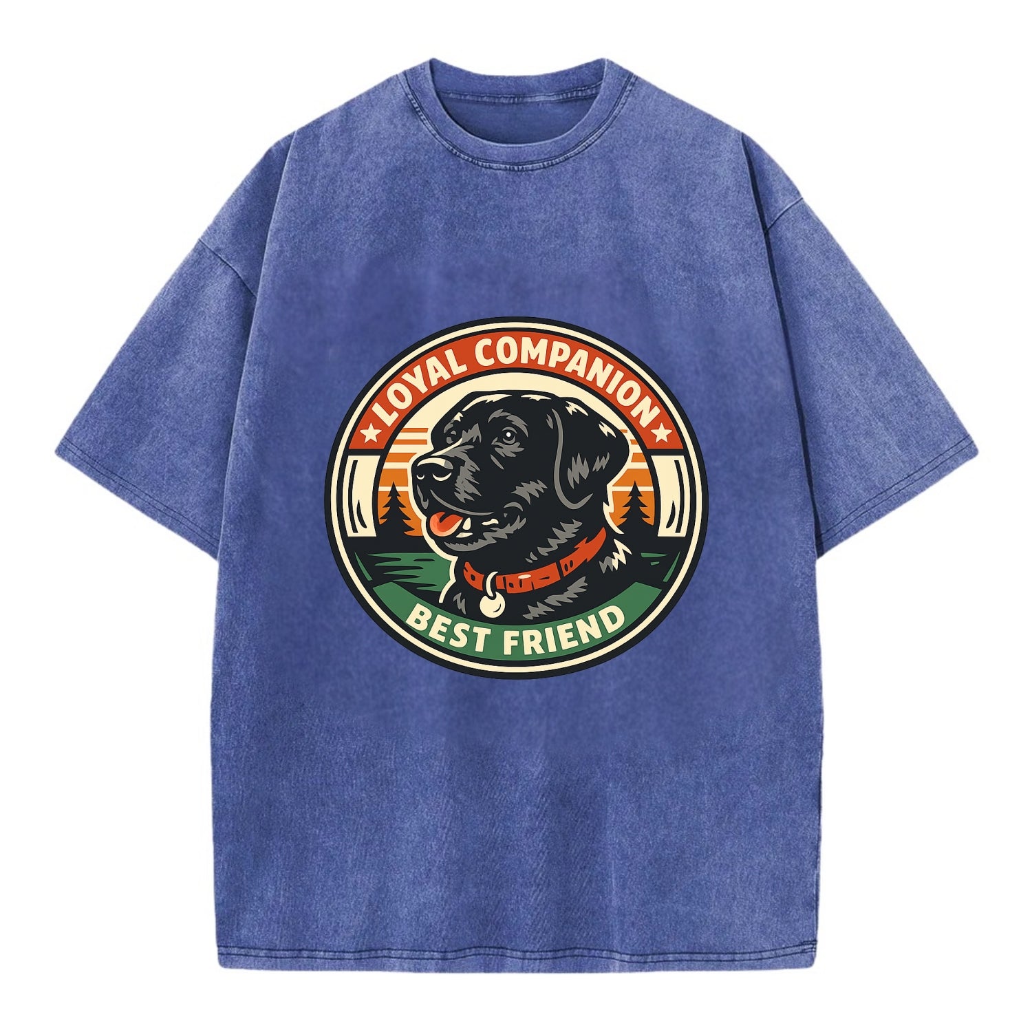 Noble Companion Emblem - Vintage T-shirt - Blue