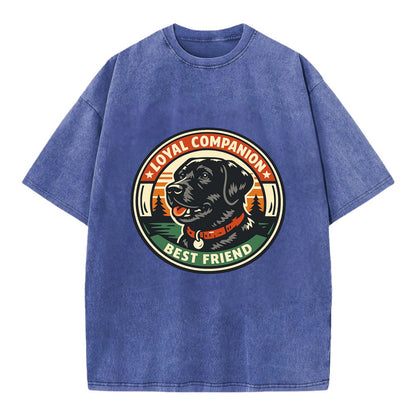 Noble Companion Emblem - Vintage T-shirt - Blue