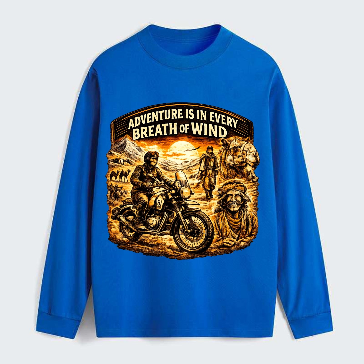Adventure Vintage Rides - Classic Long Sleeve Shirt - Blue