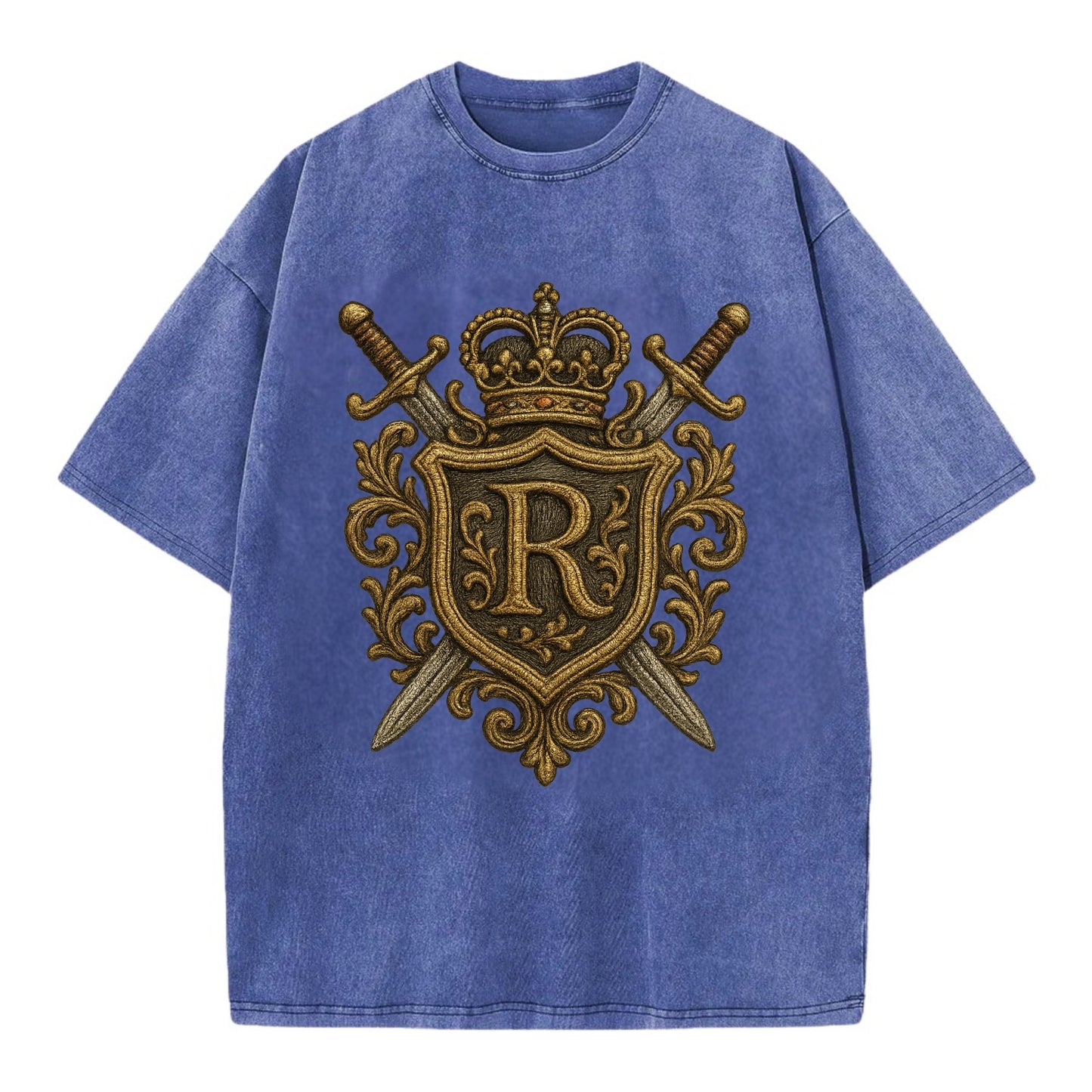Royal Crest  - Vintage T-shirt - Blue