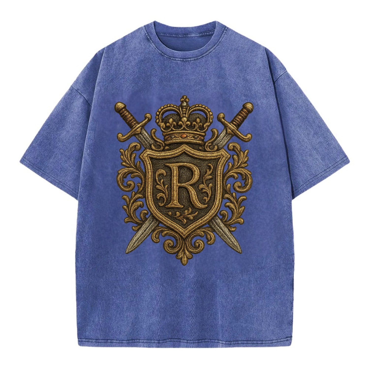 Royal Crest  - Vintage T-shirt - Blue